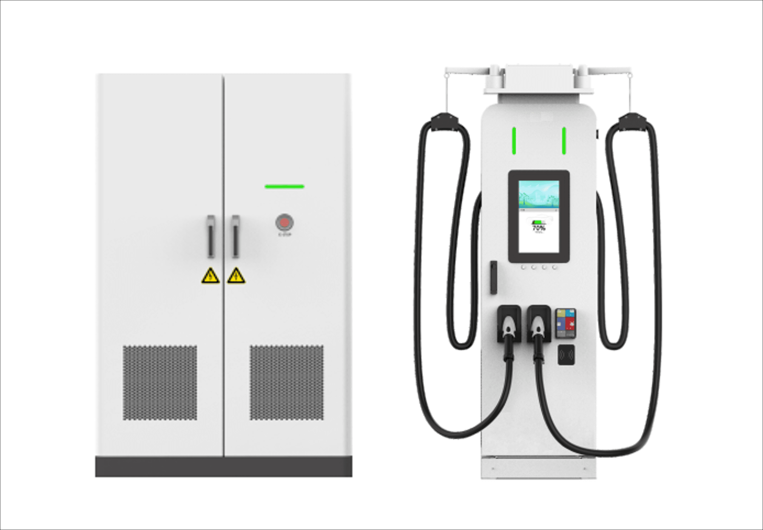 Up to 480kW High Power Charger with Integrated Grid Boosting Feature